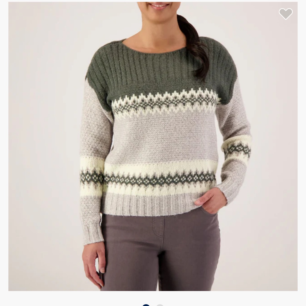 Nwt Lucky Brand Fair Aisle Boatneck Sweater Size Medium